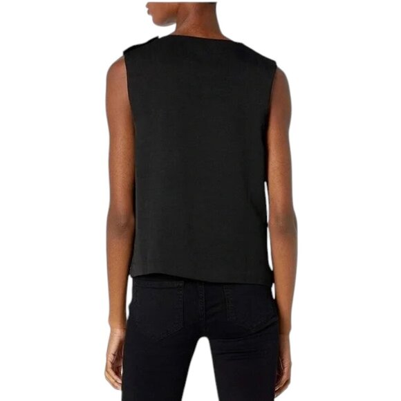 Baldwin | NWOT Karina Button Shoulder Tweed Tank Top in Black Size Medium - Picture 9 of 9